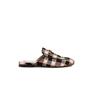 Gucci - Princetown Tweed Check Woven Mules - IT 40